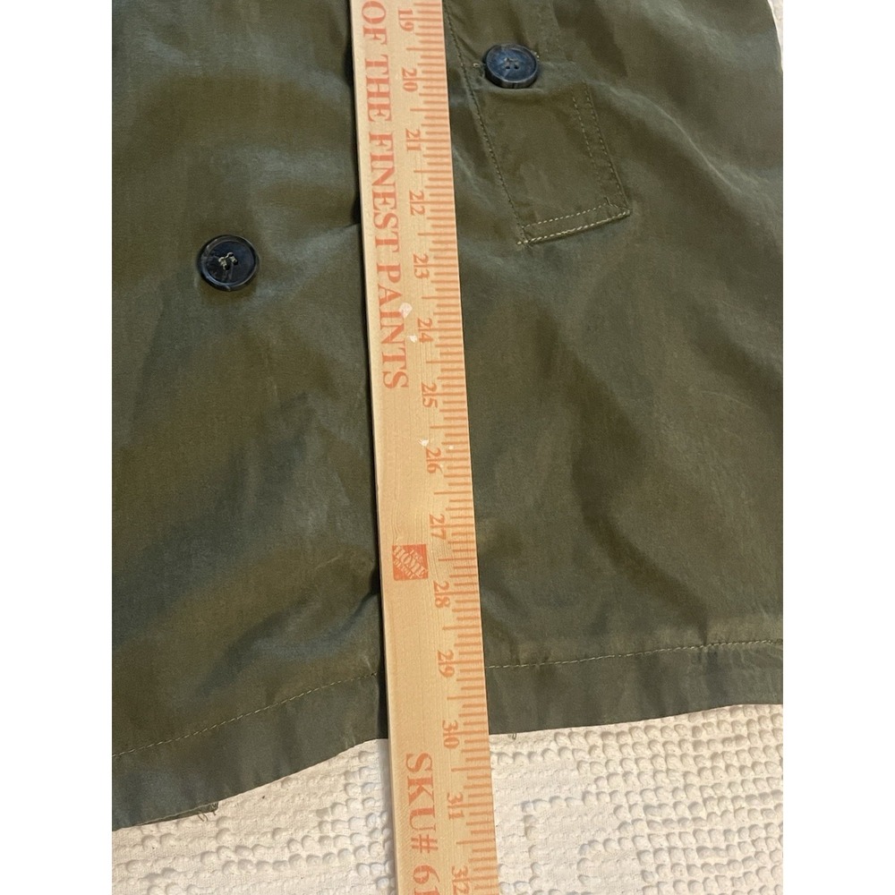 Umgee Womens Utility Jacket Size Small Olive Green Double Breasted Hooded BOHO - Picture 8 of 10